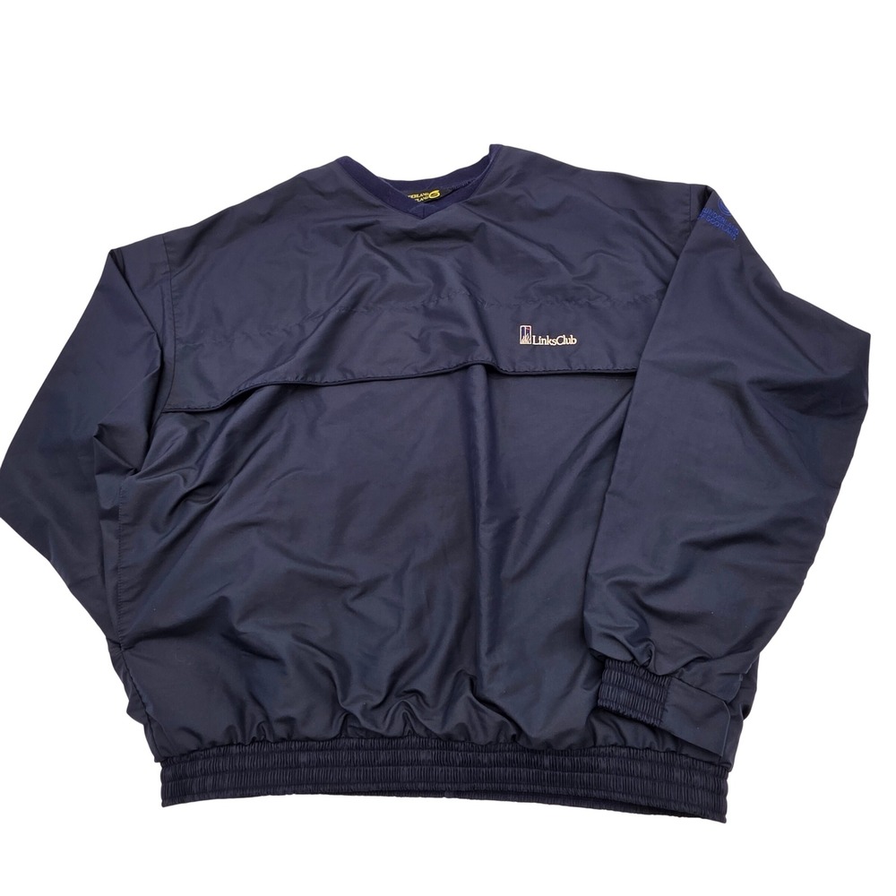 Sunderland of Scotland Windshirt Mens XL Navy Blue V-Neck Golf Pullover SSP